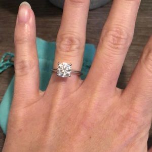 1.5 ct solitaire simulated diamond ring